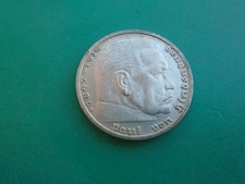 1937 G. GERMANY 5 MARK COIN - Third Reich - SILVER German