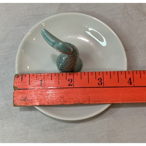 Jewelry Dish Mermaid Tail Ring Holder Trinket Holder Ceramic Blue Scales Plate - Picture 5 of 7