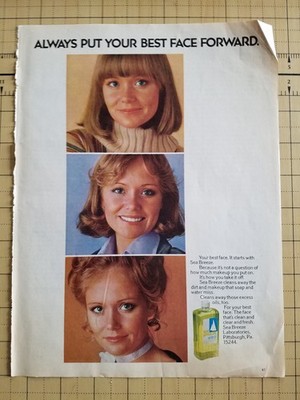 SEA BREEZE LABORATORIES PUT YOUR BEST FACE MAGAZINE ADVERTISEMENT PRINT AD