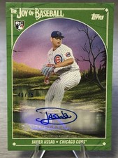 🫟🎨JAVIER ASSAD 2023 Topps X Bob Ross Sap Green Canvas Auto RC /75 #CUBS!!!🎨🫟