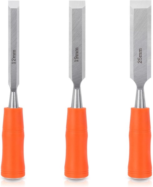 Stechbeitel Set 3-Teilig HolzmeißEl Stemmeisen Holzwerkzeug Tischler Schreiner-image