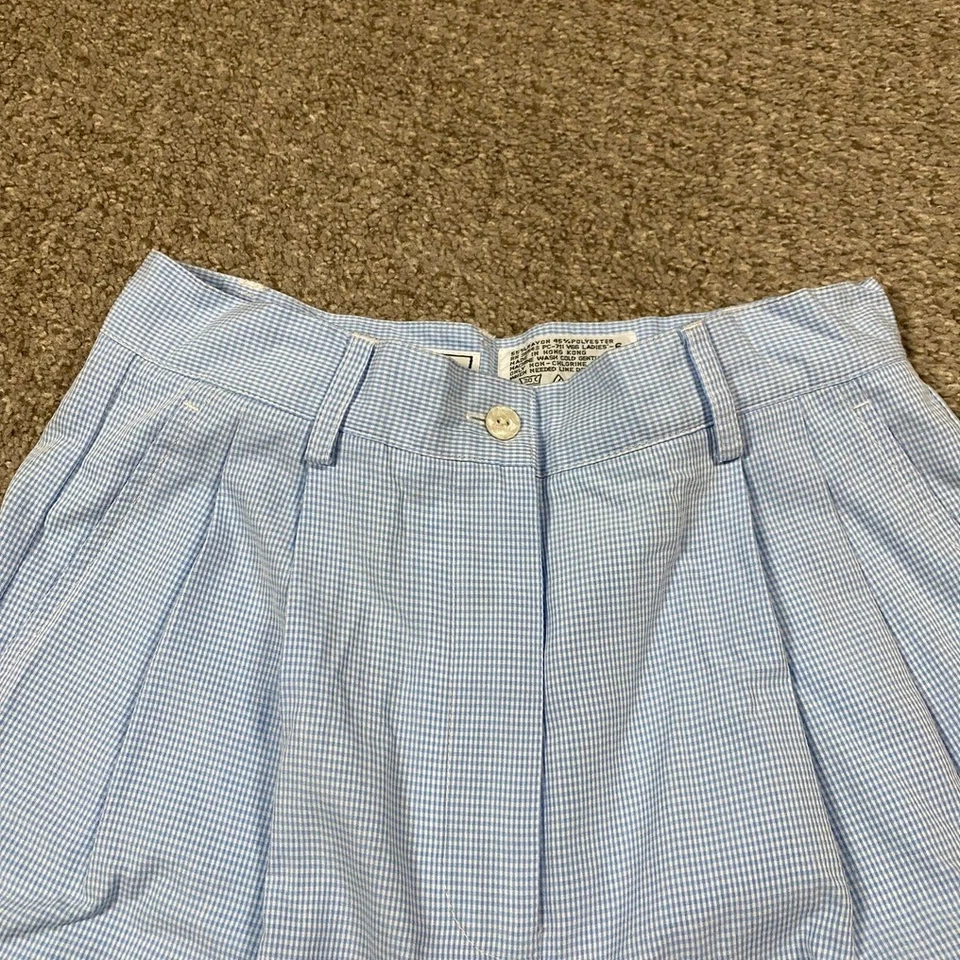 Pantalones Cortos De Colección Izod Para Mujer 6 Fluidos Ligeros A Cuadros Preppy Verano Plisado Boho Foto 4 de 4