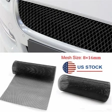Universal Black Aluminium Car Bumper Lower Upper Grille Cover Mesh Net 40"x13"