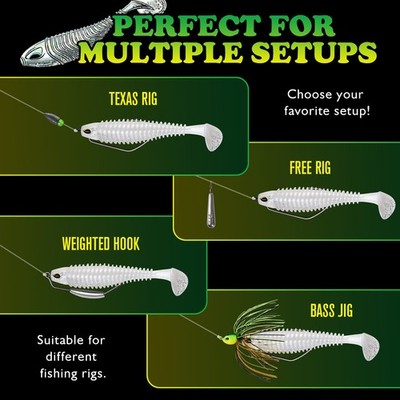best hook weight for paddle tail saltwater Hogy Protail: 6.5in. 2oz, Olive expertly molded around VMC Barbarian Jig Hooks Weighted Hook Rigging Paddle Tail