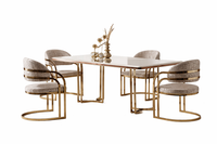 Stilvoller Esstisch Mit 4 StüHlen LuxuriöSes Esszimmer Set Modern Design