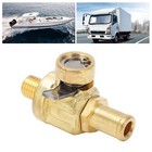 ⁺Engine Oil Drain Valve With Gasket Lever Clip M10‑1.25 Stainless Steel Brass