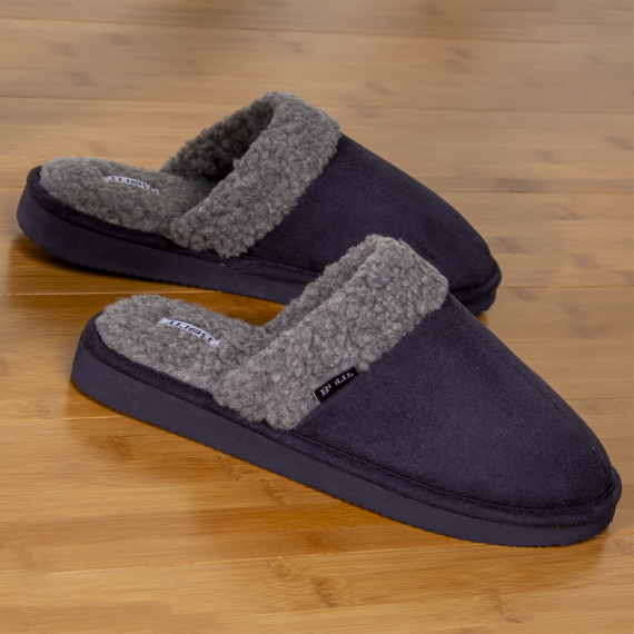 Born Clog Slippers Mens Large Gray Suede Sherpa Lined Casual Slip On Shoes House Børn Slippers for Men for sale | eBay main image 2