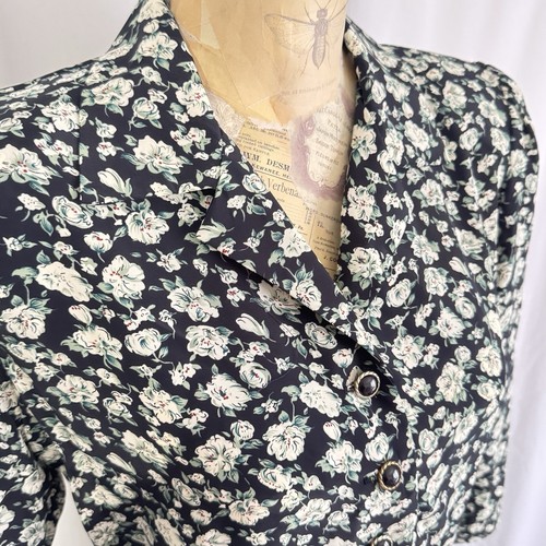 Breli Originals Floral Midi Dress Button-Down Belted Womens Size 14 Silky - Picture 13 of 21