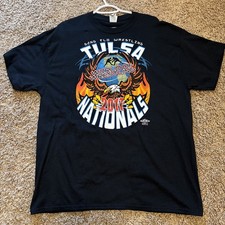 62nd World Of Wrestling Tulsa Nationals 2017  Adult T-shirt XL. NWOT Black