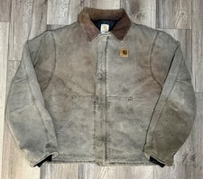 Vintage Carhartt J22 CHT 90s Jacket USA Union Made Faded Distressed Size XL Tall