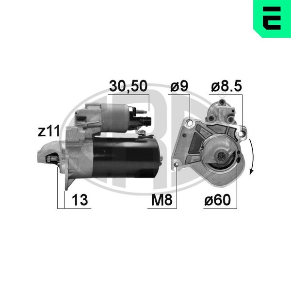ERA Anlasser Starter Passend FüR BMW 1Er 3Er F20 F21 F30 F80-image