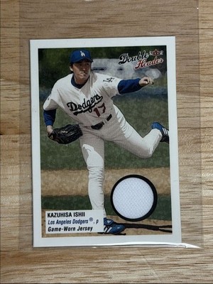 2003 Fleer Double Header Game Worn Jersey Kazuhisa Ishii Los Angeles Dodgers
