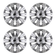 Set Of 4 Snap On Universal 13 Inch Full Hub Caps Wheel Covers Chrome Bolt-on