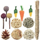  12 Pcs Small Animals Pet Supplies Lapin Accessoires Jouets Chinchillas