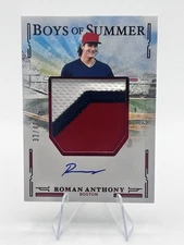 2025 Panini Boys of Summer Roman Anthony 3 Color Jumbo Patch Rookie Auto RC #/49