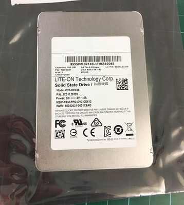 Lite-On 256GB 2.5'' SATA Laptop SSD Solid State Drive CV3-DE256 5SD0L02316