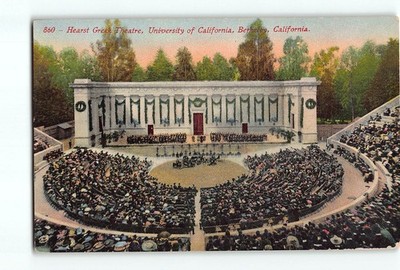 Hearst Greek Theatre UC Berkeley California Vintage Postcard Edward Mitchell