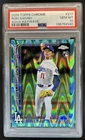 2025 Topps Chrome Roki Sasaki RC Aqua RayWave Refractor #/199 Dodgers PSA 10