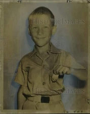 1959 Press Photo Seven-year-old Steve Micelli- Jefferson Parish deputy sheriff