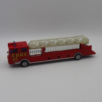 Vintage Majorette Feuerwehrleitermotor FDNY 55 Nr. 319 Diecast Maßstab 1:87 D3 