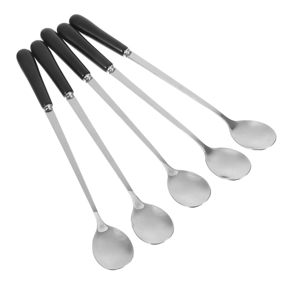  5 Stück Keramik-Teelöffel: Edelstahl-Kaffeelöffel, dekorative Rührlöffel, - Bild 2 von 4