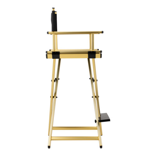 Silla de maquillaje profesional silla de maquillaje silla plegable aluminio oro - Imagen 3 de 9