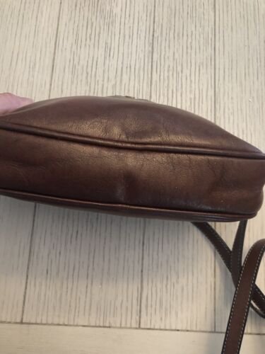 Goldpfeil Germany Vintage Crossbody Or Shoulder Bag Brown Leather 1991 - Picture 3 of 8