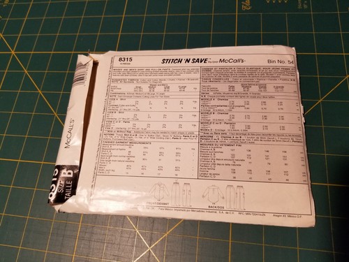 Easy stitch'n save 8315 Misses' and Men's Shirt and Pull-On Pants - Picture 2 of 2