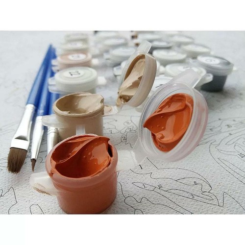 Paint by Numbers Kit - DIY Painting Kit - Gift Idea - African Tree - 3 Sizes - Picture 4 of 4