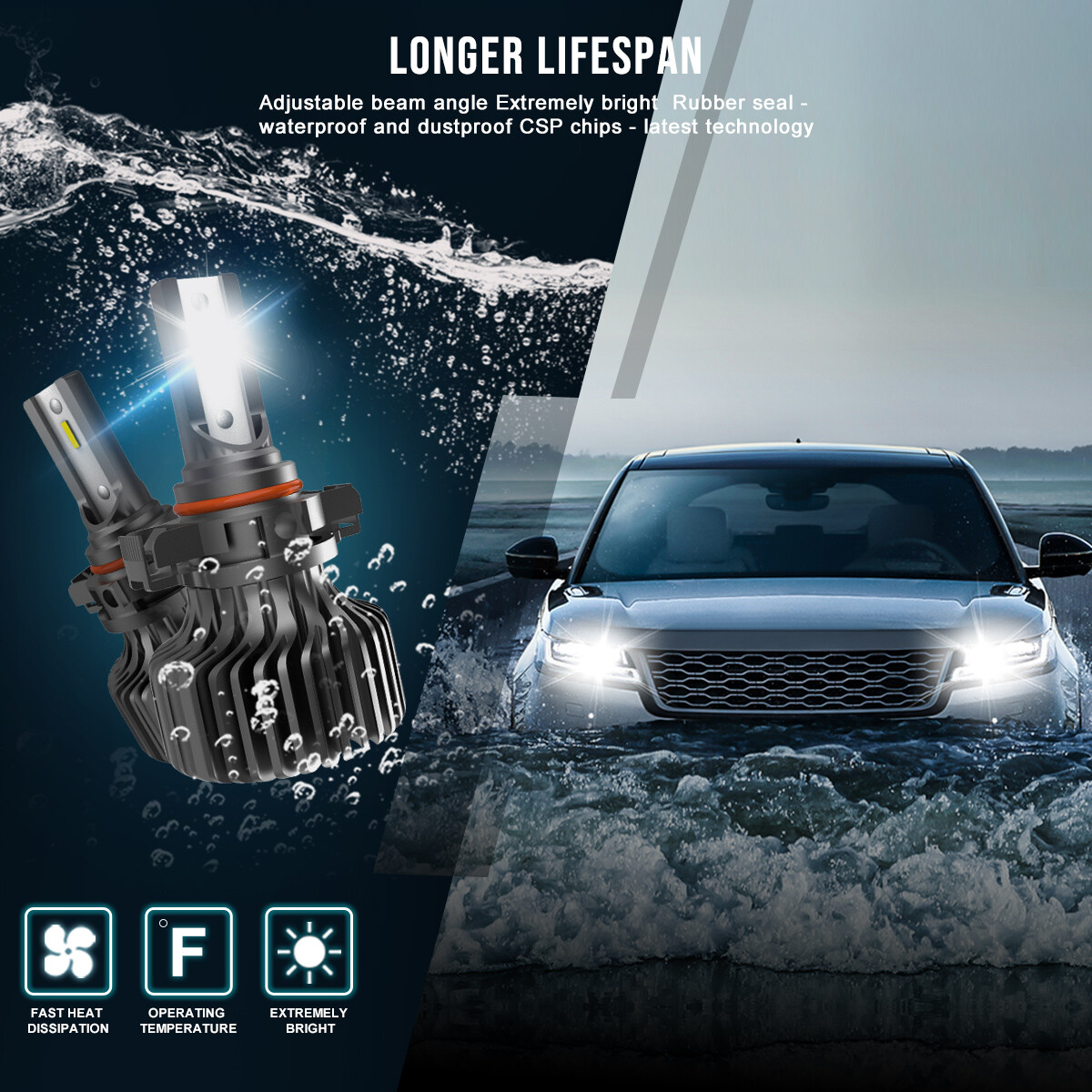 FOR 2001-2003 HONDA CIVIC COUPE/SEDAN HEADLIGHT/LAMP W/LED KIT SLIM STYLE CHROME