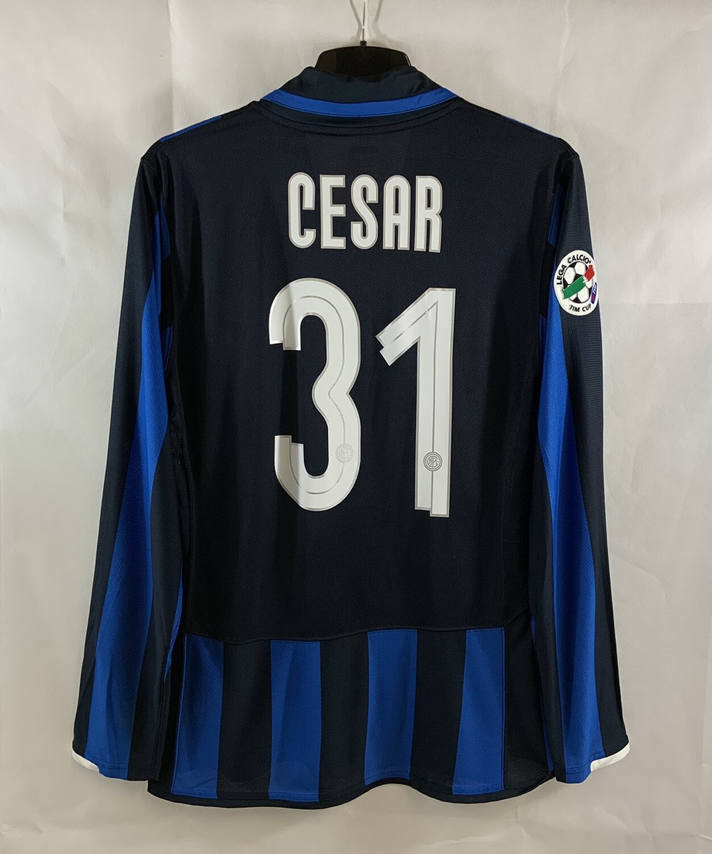 Inter Milan Matchworn Cesar 31 L/S Home Football Shirt 2007