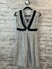 SALE ZERO + MARIA CORNEJO SNOW LEOPARD SILK Cocktail Sleeveless V Neck DRESS 2
