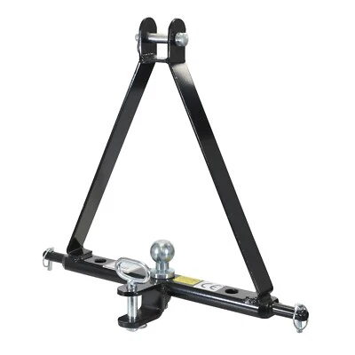 A Frame 3 Point Tow Hitch Tractor Mounted Towing Cat 1 Ball Pin 610mm CE Marked