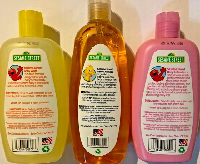 Lot Of 3 Sesame Street Elmo Baby Wash, Lotion, & Shampoo Soap 10 Fl