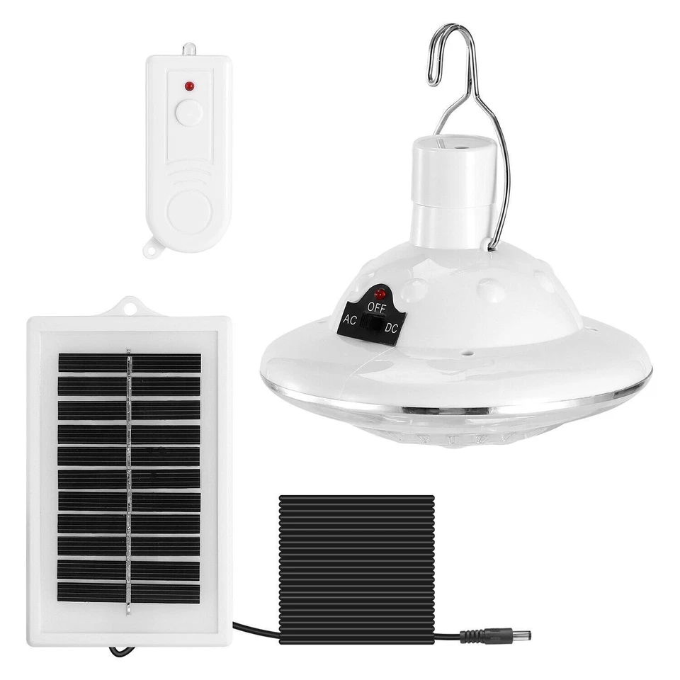 22 LED Solar Panel Tent Lamp Yard Garden Portable Camping Bulb Light In/Outdoor