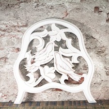 Holzornament, V&ouml;gel, Klein,  Chabby Chic | Holz, wei&szlig; | H 31,0 x B 31,0 cm