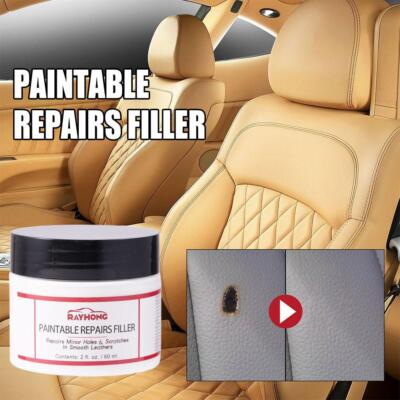 Leather Repair Filler Cream Vinyl Kit-Restore Car Seat Holes Scratch Sofa OD E1
