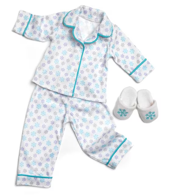 American Girl Doll Snowflake Pajama Matching Set