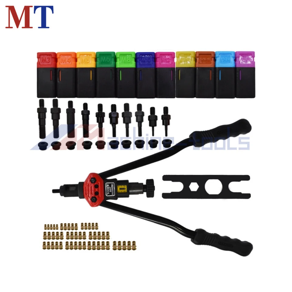 Herramientas de ajuste de tuercas de 16" Herramienta de ajuste de tuercas Herramienta de ajuste de tuercas Remachadoras de mano Kit de pistola de tuercas Foto 2 de 4