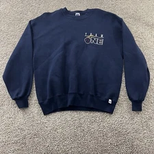 Vintage Russell Athletic Sweater Mens XL Blue Streetwear 90s Crewneck Team One
