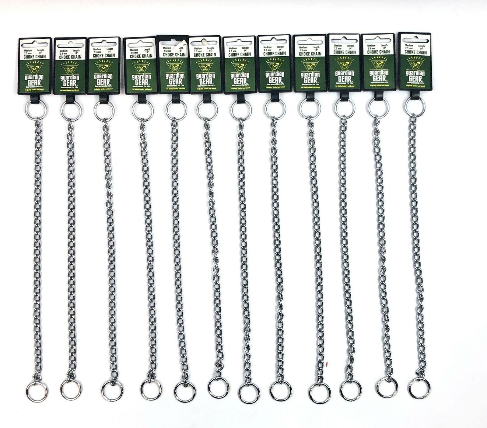 Set of 12 Guardian Gear Choke Chain Medium 2.5 mm/ Length 14 inch