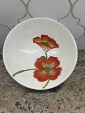 10" Round Vegetable Bowl Poppy by Vietri Italy serving