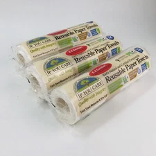 If You Care Reusable Paper Towels 3x Rolls (36 Towels) Eco Washable Compostable