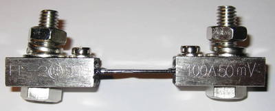 100 Amp Shunt - 50 mV Output - DC Current Shunt - Screw and Bolt Connection