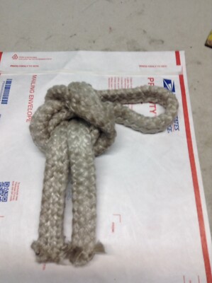 1''x 1/2'' FLAT Fire Rope- Ceramic Rope Forge-Boilers-Stoves--High Temp  2300F 11'
