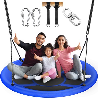 Everyfun 43'' Saucer Tree Swing for Kids Adult 700lbs Weight Capacity Waterpro...