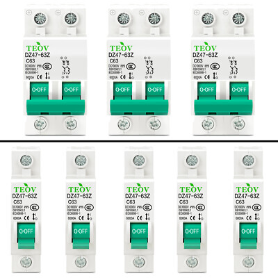 Solar Leitungsschutzschalter 1000VDC PV Sicherungsautomat 10A 16A 32A 63A  100A