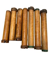 Roving Bobbins Varying Lengths Wooden Spools Quills Primitive Textile Lot of 7