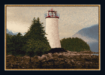4x6 Milliken Cape 12000 Sapphire Lighthouse Area Rug - Approx 3'10''x5'4''
