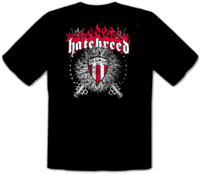 HATEBREED - SKULL & MACES Rock Music Logo SCHWARZE T-Shirt -185